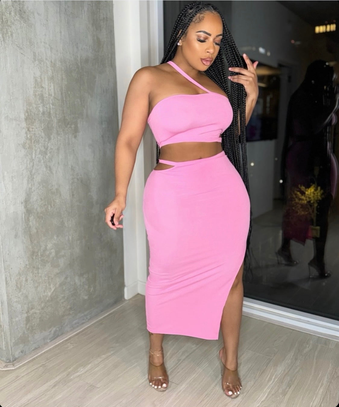 Pink Skirt Set