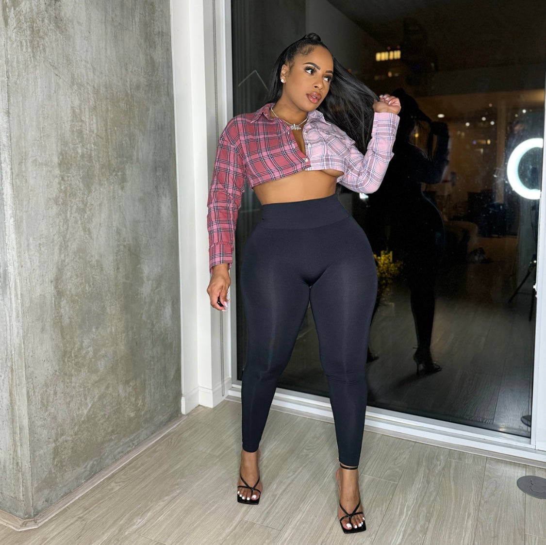 Plaid X2 Crop Top