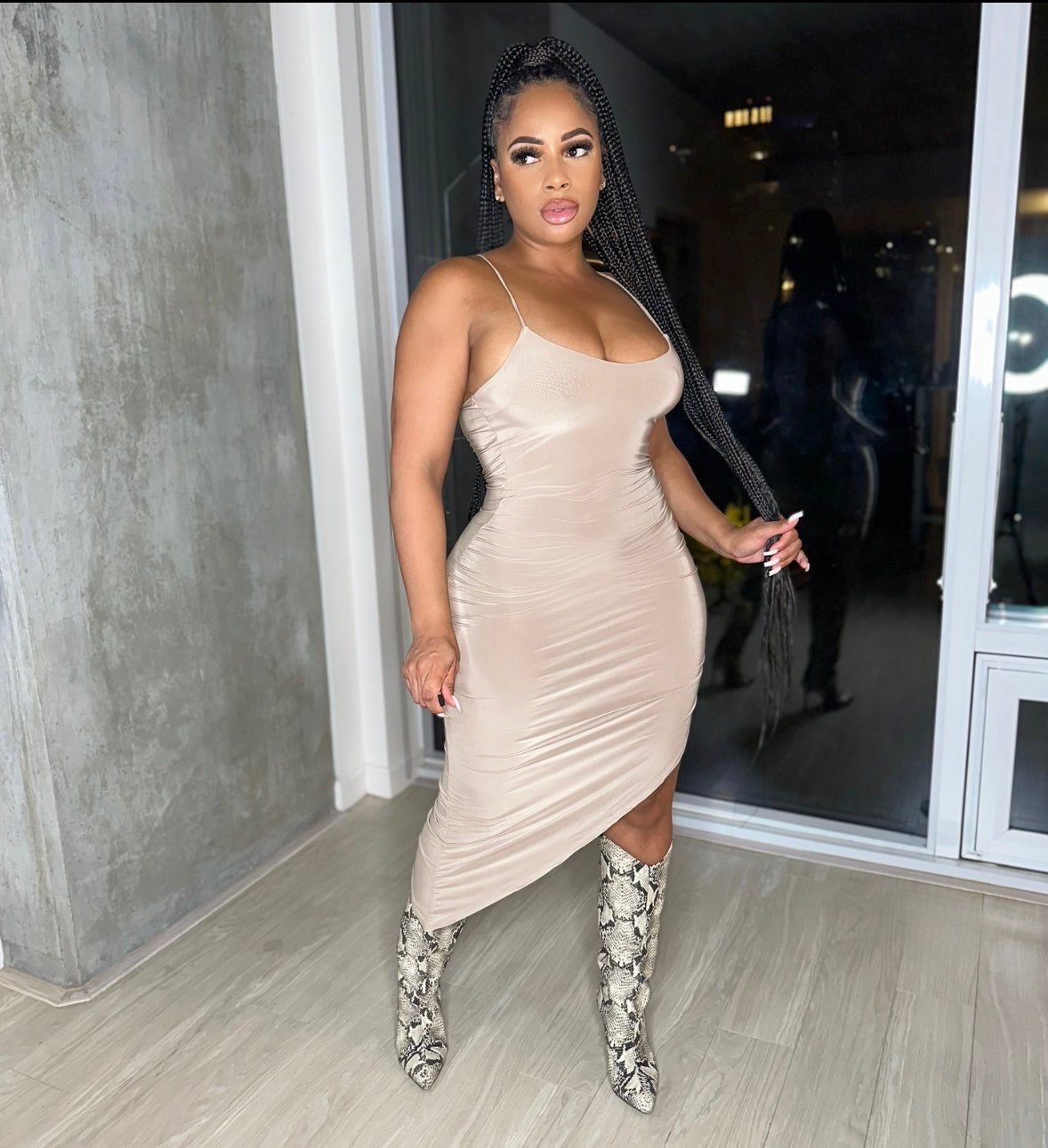 Split Midi Dress