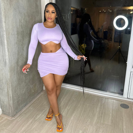 Lilac Skirt Set