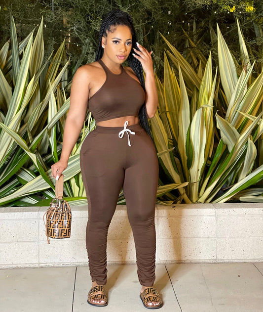 Runched Pants Set