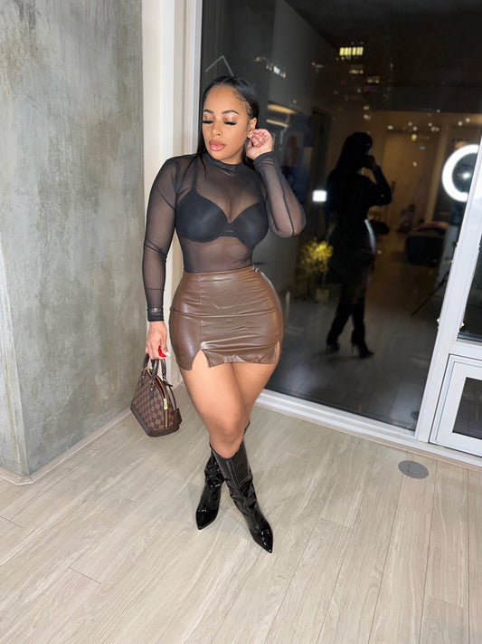 Mesh Long Sleeve Bodysuit