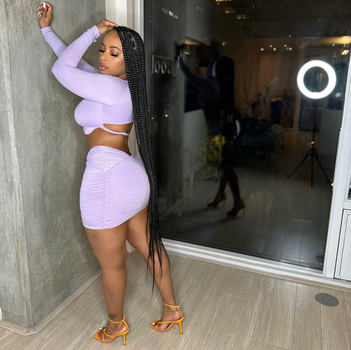 Lilac Skirt Set